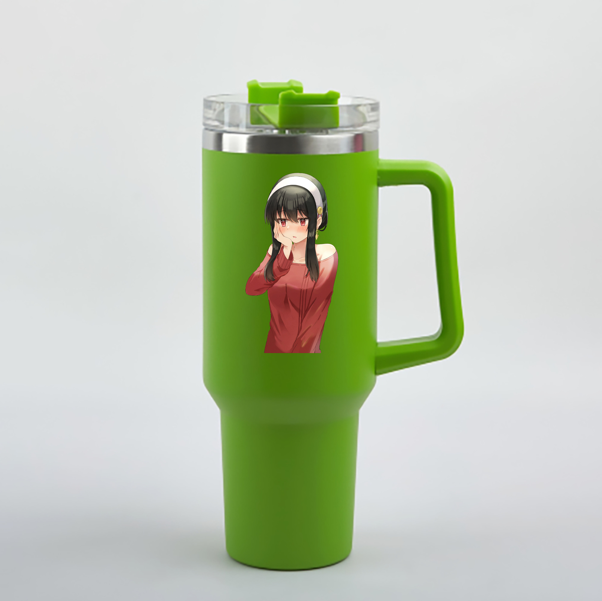 （画像用） SPY×FAMILY间谍家家酒 1200mL車用タンブラー - クリスタルステッカー（プラスチックストロー付き）